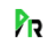 Logo avec lettre R stylisée verte et noire