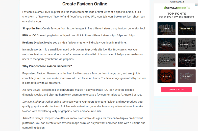 Generatore di favicon 
