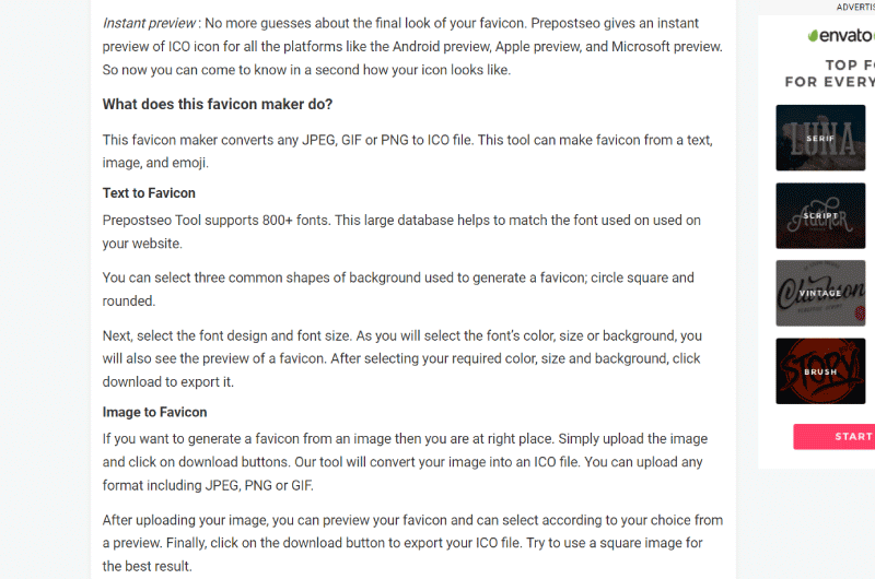 Generatore di favicon 