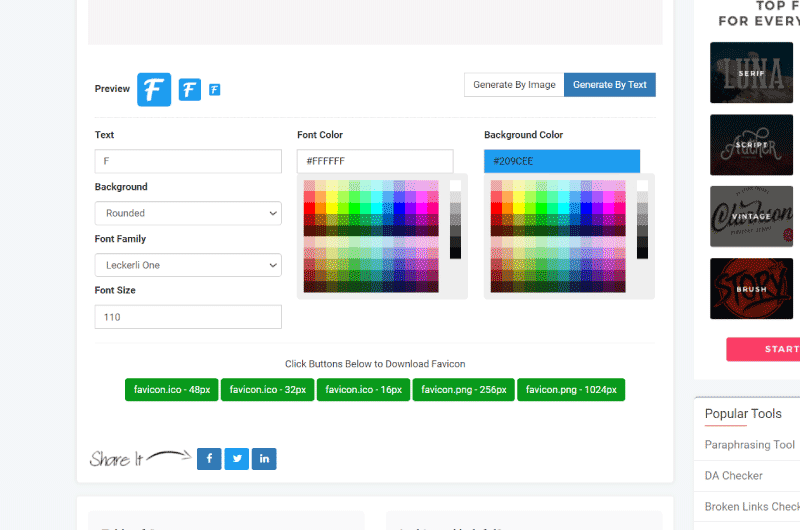 Generatore di favicon 