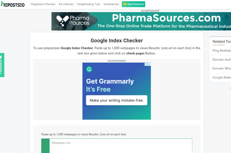 Check indexing