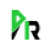 Logo stylisé avec lettre R et triangle vert
