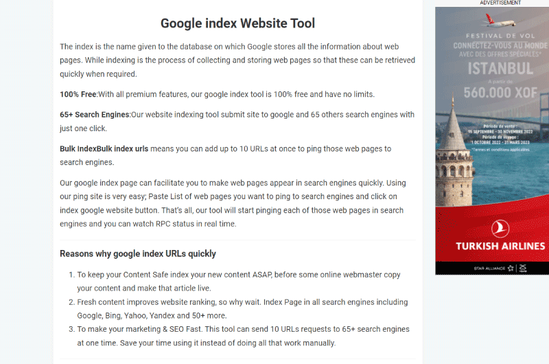 Fast indexing