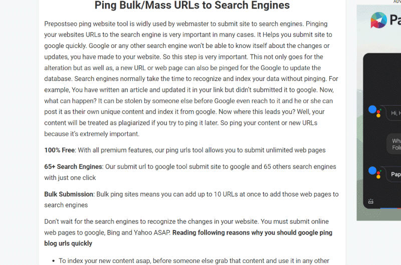 Pinguer & Indexer
