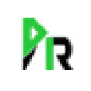 Logo vert et noir avec lettres PR stylisées