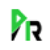 Logo vert et noir avec lettre R stylisée