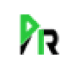 Logo vert et noir avec lettres stylisées R