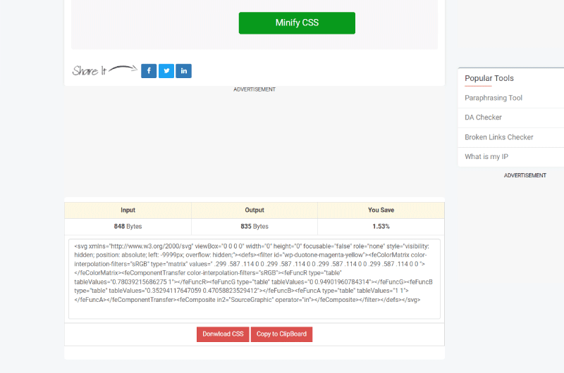 CSS Minification