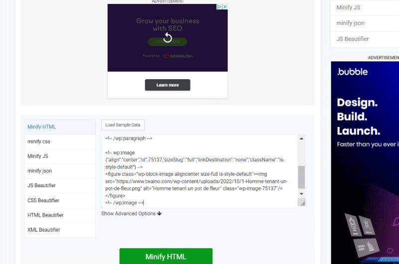 HTML Minification 