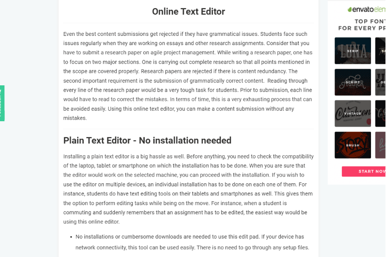 Editor de Texto Online
