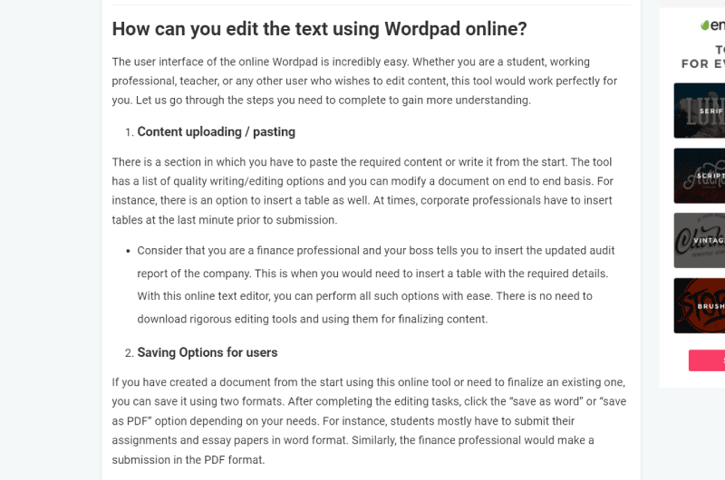 Editor de Texto Online