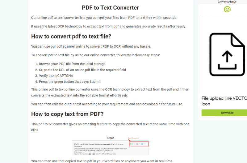 Conversão de PDF para Texto
