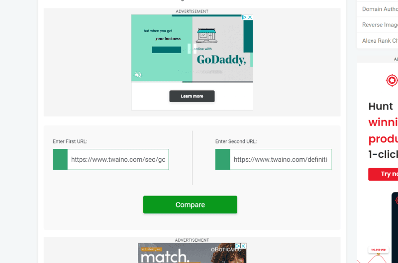 Compare Two Pages
