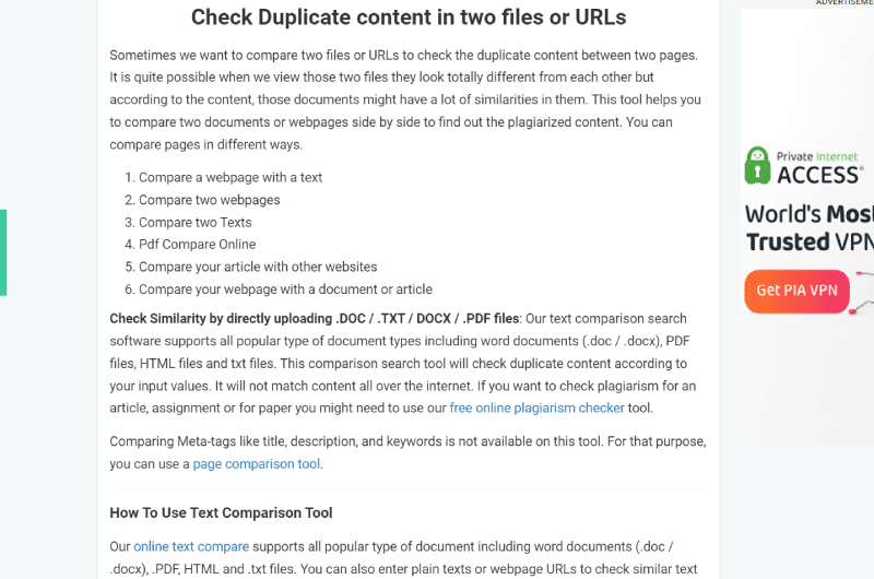 Plagiarism Comparator