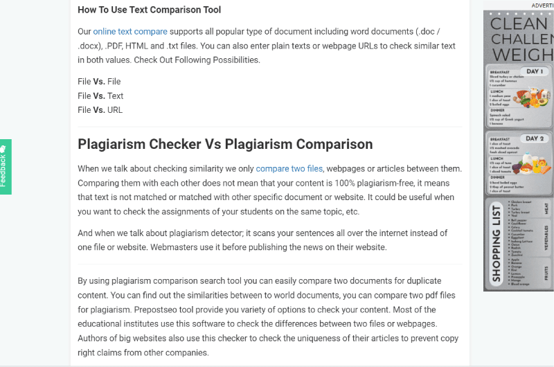 Plagiarism Comparator