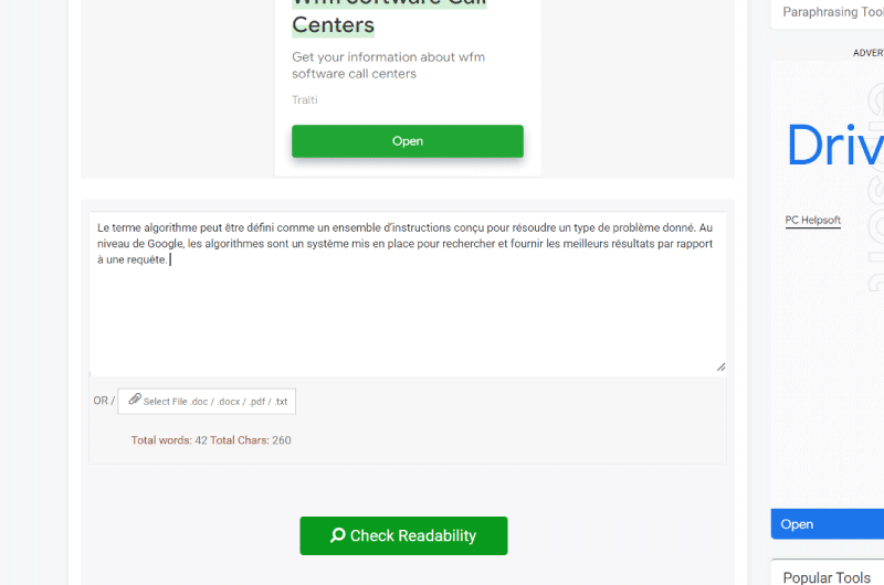 Puntuación de legibilidad