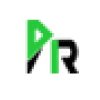 Logo vert et noir avec lettre P et R stylisées
