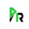 Logo vert et noir avec lettre stylisée