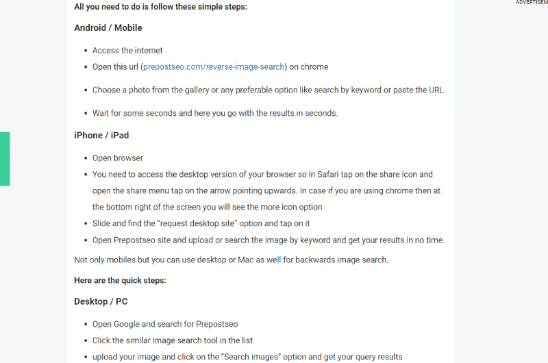 Reverse Image Search