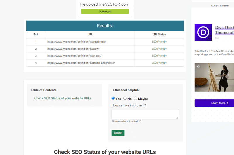 URLs otimizados para SEO 