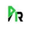 Logo stylisé lettre R vert et noir design moderne