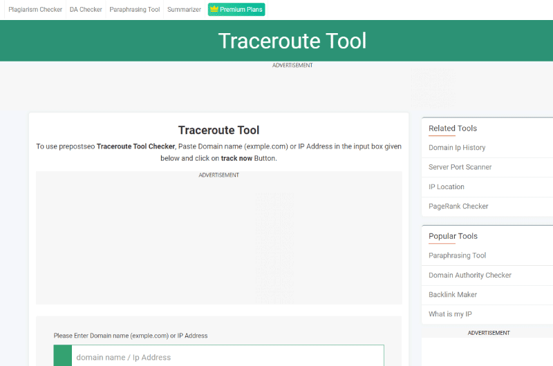 Traceroute Domain 