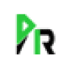 Logo vert et noir avec lettre R stylisée