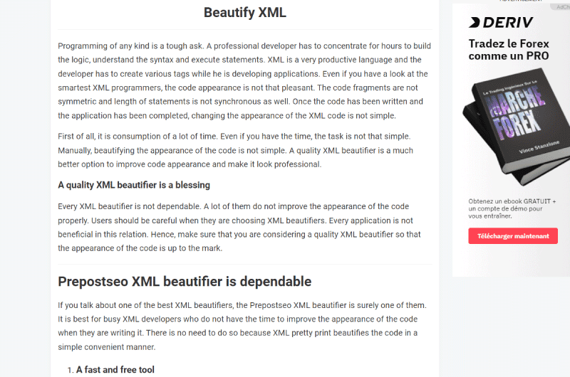 XML Optimization