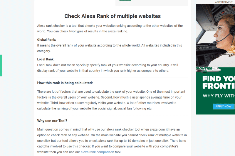 Ranking de Alexa 