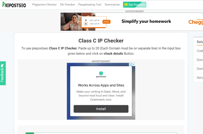 Check Class C IP