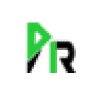 Logo stylisé avec lettres vertes et noires géométriques