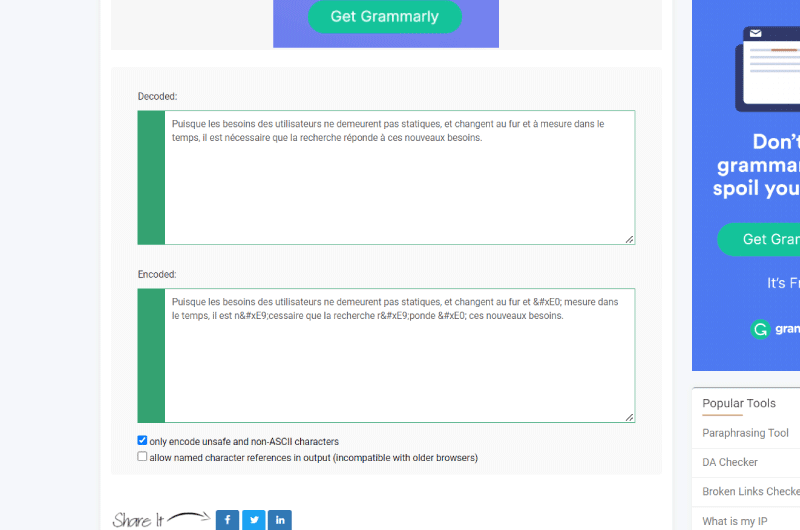 Codificador e Decodificador HTML