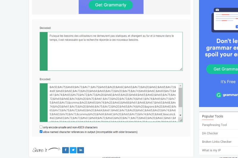 Codificador e Decodificador HTML