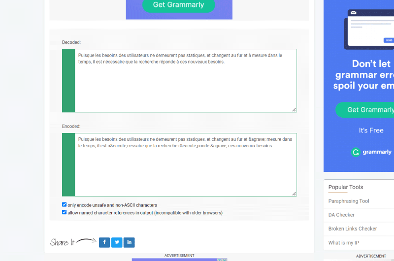 Codificador e Decodificador HTML