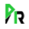 Logo vert et noir avec lettres R stylisées superposées