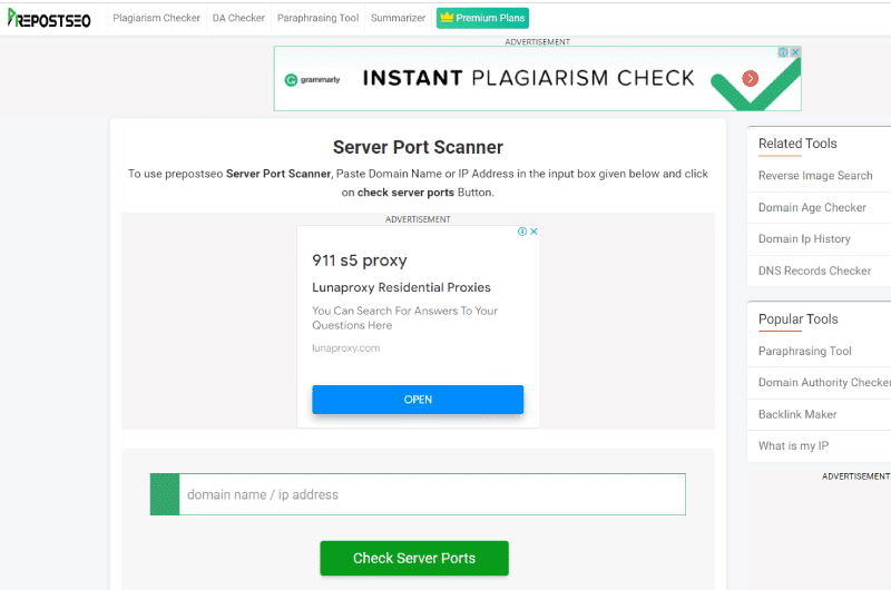 Scan Server Ports