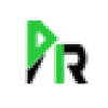 Logo VR avec lettres stylisées en vert et noir