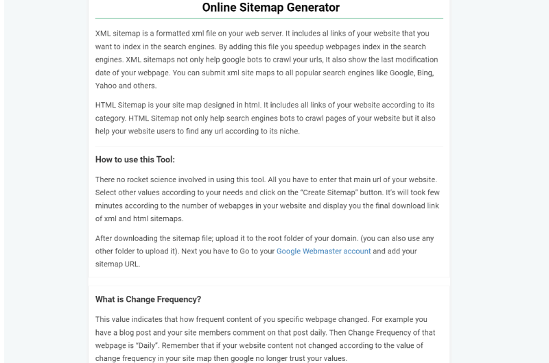 XML Sitemap Generator