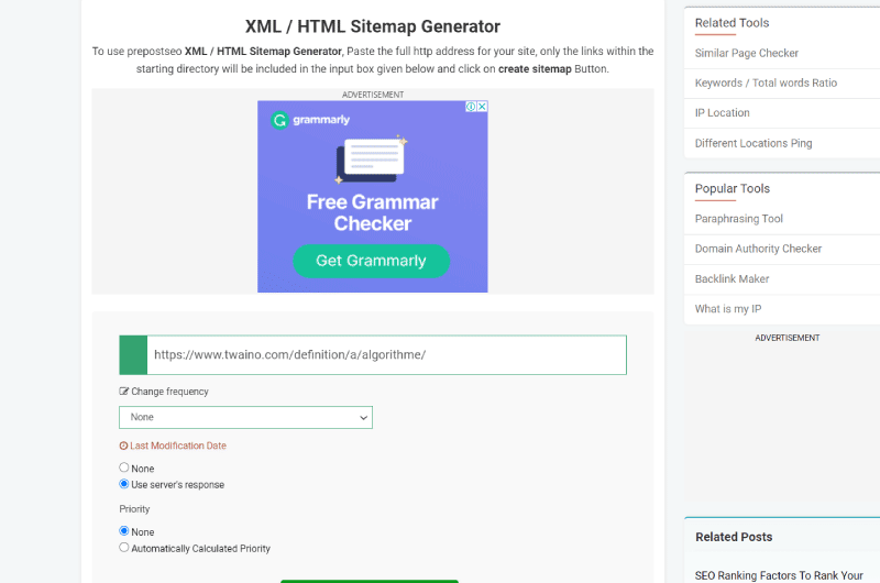 XML Sitemap Generator