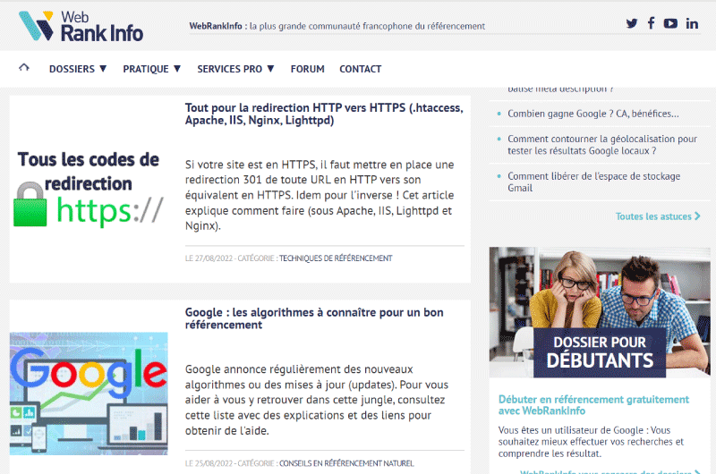 BLOG SEO | WebRank Info