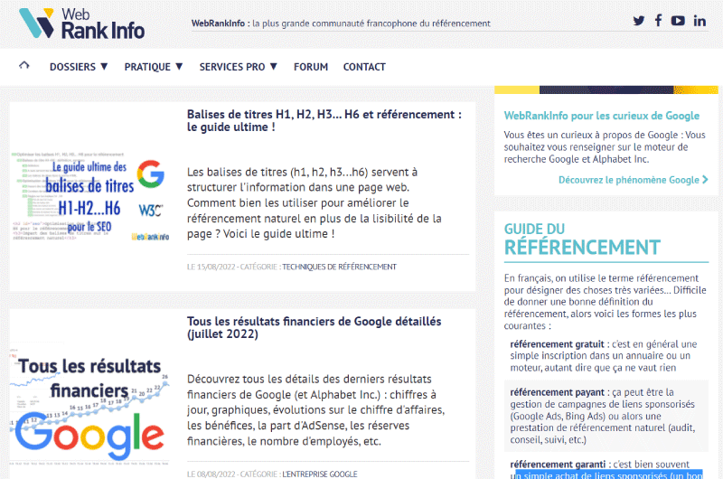 BLOG SEO | WebRank Info