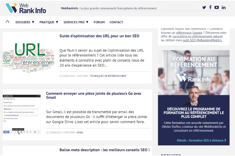 BLOG SEO | WebRank Info