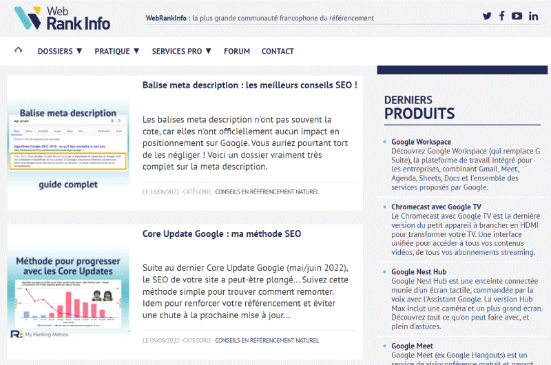BLOG SEO | WebRank Info