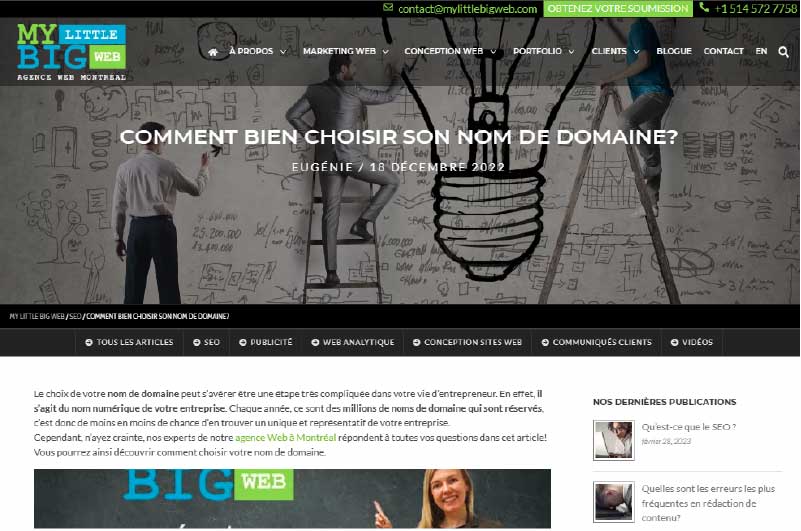Blog | Agence Web à Montréal
