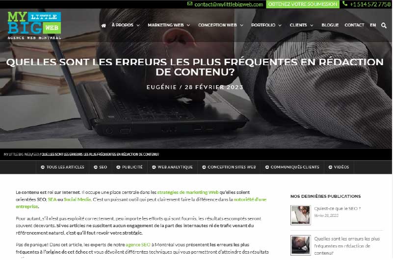 Blog | Agence Web à Montréal