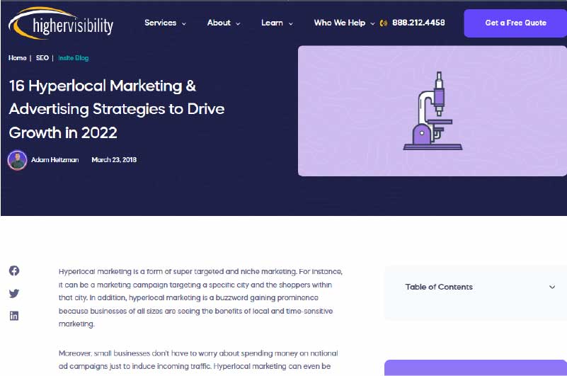 Blog | Higher visibility