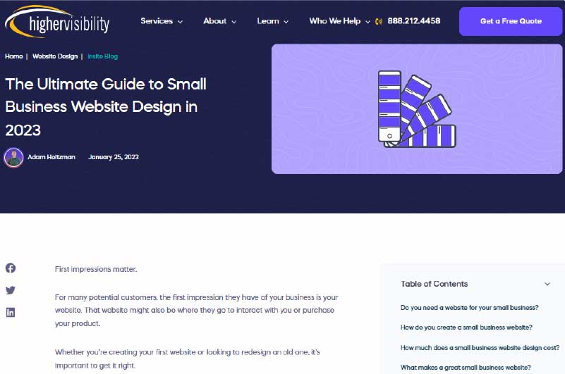 Blog | Higher visibility