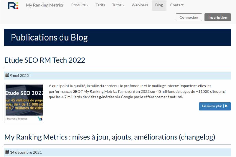 Blog | My Ranking Metrics