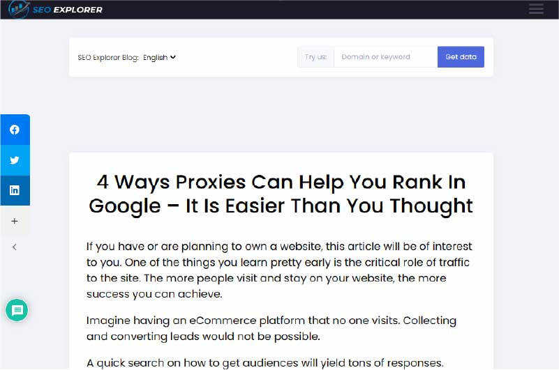 Blog | SEO Explorer