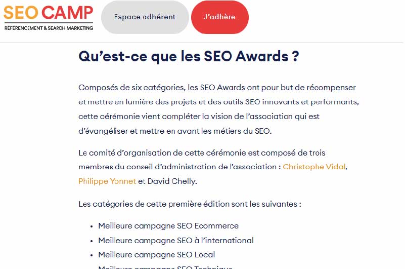 Evento | SEO Awards by SEO Camp